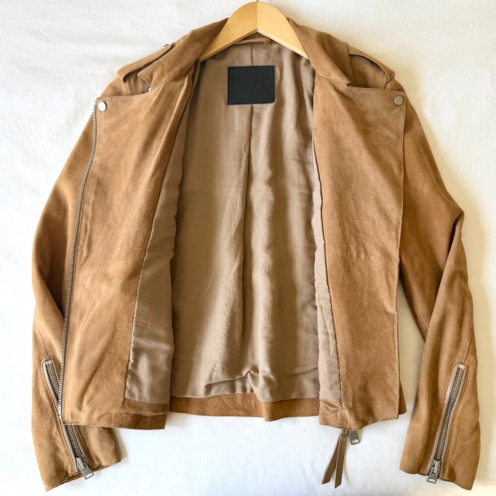 All Saints Richardson Suede Jacket - Picture 6 of 16